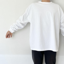 《2024新尺寸XL》【男女通用】背面印花大廓形長袖T卹【酸性藍】 第10張的照片