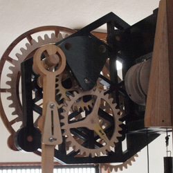 木製歯車の柱時計 【受注制作】 6枚目の画像
