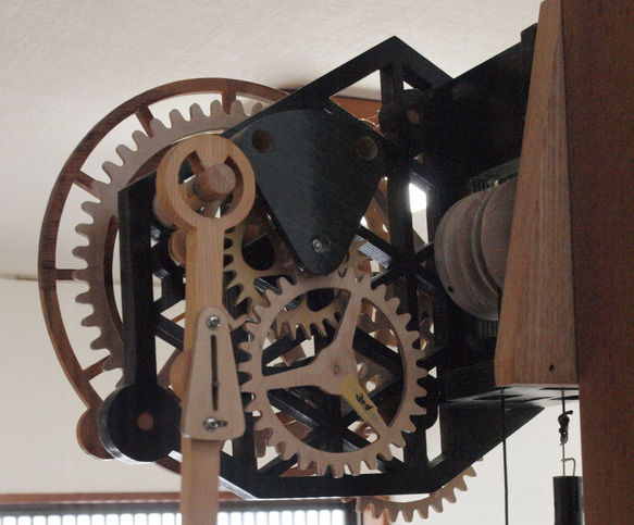 木製歯車の柱時計 【受注制作】 6枚目の画像