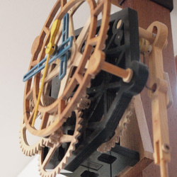 木製歯車の柱時計 【受注制作】 4枚目の画像