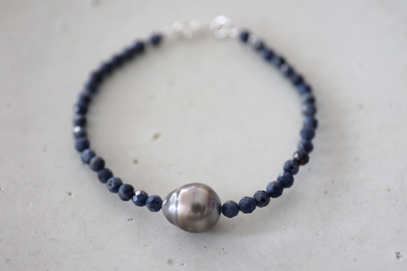 SILVER925 South Sea Pear sapphire bracelet [kgf3951] 2枚目の画像