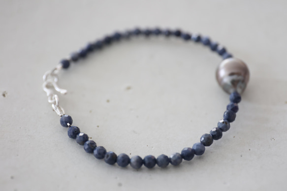 SILVER925 South Sea Pear sapphire bracelet [kgf3951] 3枚目の画像