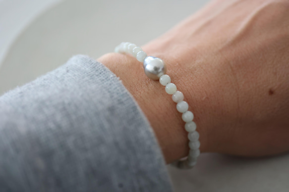 SILVER925 South Sea Pear jade bracelet [kgf3931] 6枚目の画像