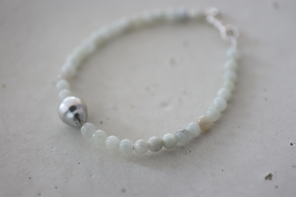 SILVER925 South Sea Pear jade bracelet [kgf3931] 2枚目の画像