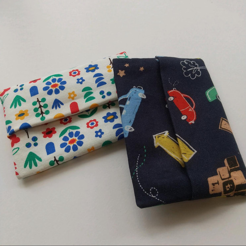 入園入学に☆ミニポケットティッシュケース 裏地つき ☆デ