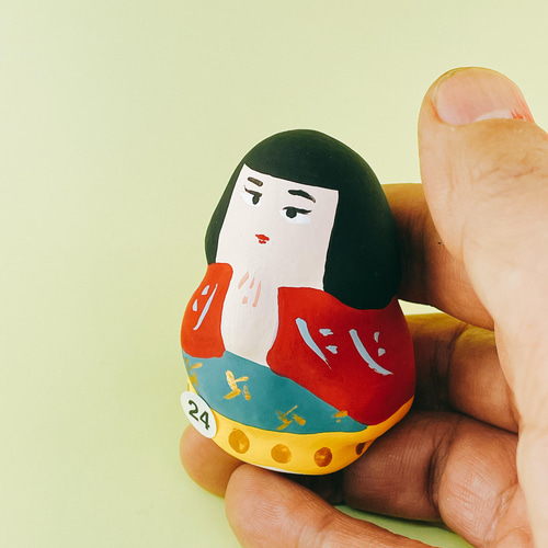 縁起物・稚児大師24（ちごだいし・土人形） その他人形 坊さん玩具工房