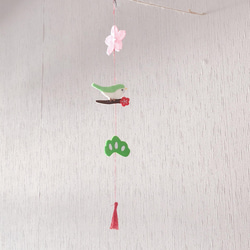 うぐいす 桜 刺繍 フェルト モビール つるし飾り ひな祭り 4枚目の画像