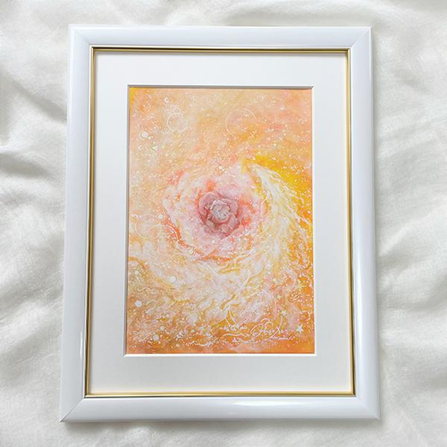 夢で逢いましょう～光の花を抱える龍神様 A4サイズ太子額装原画