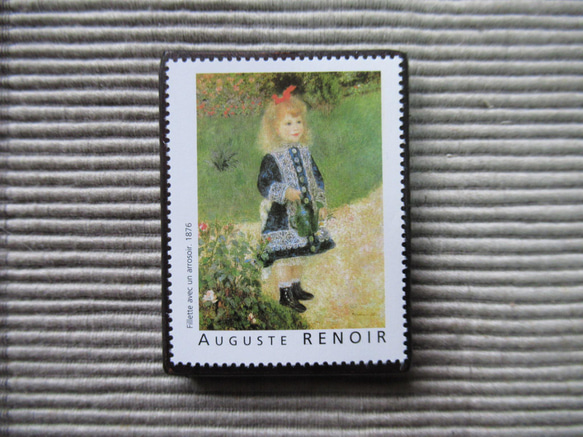 フランス　美術切手ブローチ7819 1枚目の画像