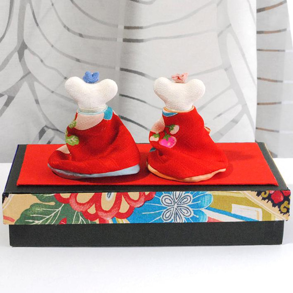 ねずみのおひなさま-赤　ひなまつり　雛人形 7枚目の画像