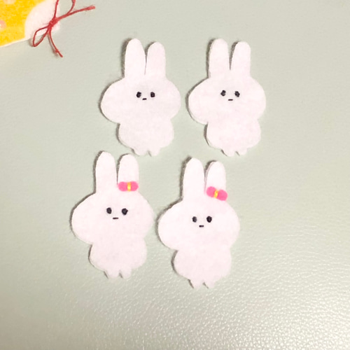 予約販売】ひなまつり うさぎ ひな道具 刺繍 フェルト