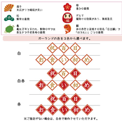 お食い初めガーランド -祝百日縁起物大サイズ- 3枚目の画像