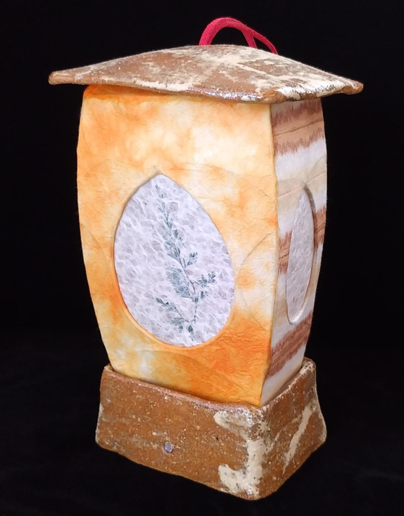 和紙と陶器の灯り・和風ランタン 4枚目の画像