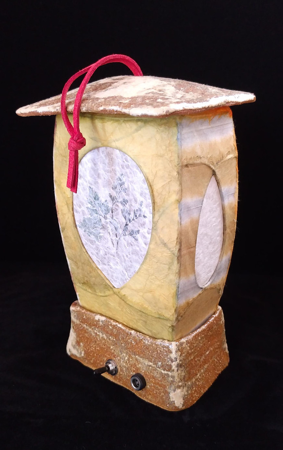 和紙と陶器の灯り・和風ランタン 5枚目の画像