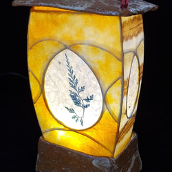 和紙と陶器の灯り・和風ランタン 2枚目の画像