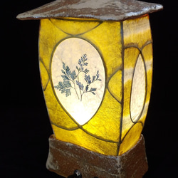和紙と陶器の灯り・和風ランタン 1枚目の画像