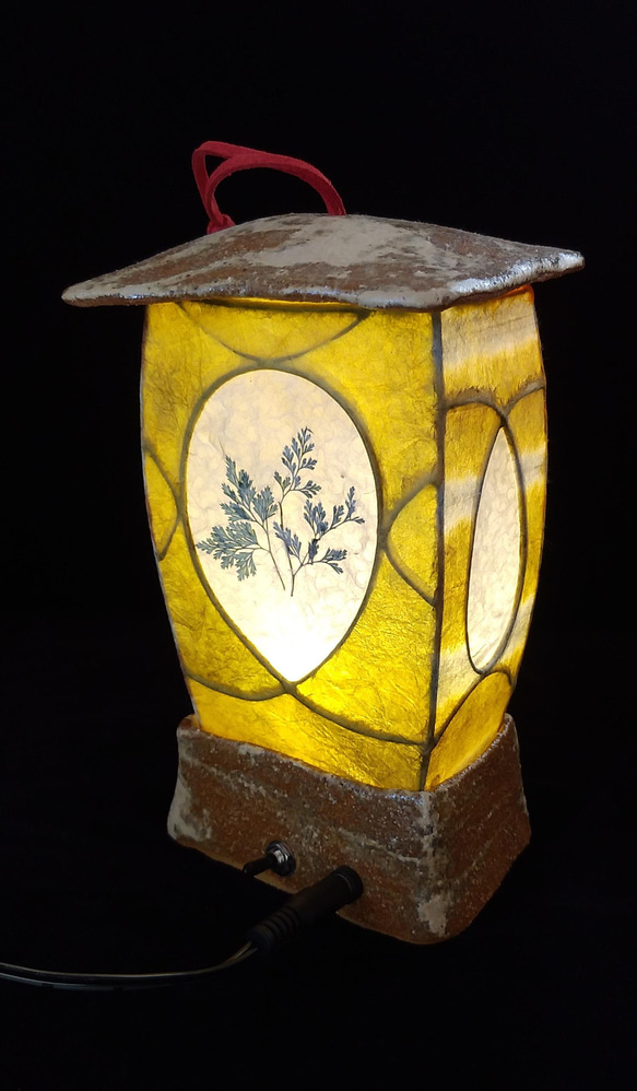 和紙と陶器の灯り・和風ランタン 8枚目の画像