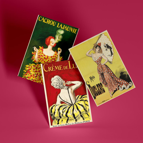 NO.343】ゴージャスな黄色ドレスの後ろ姿の女性アートポスター