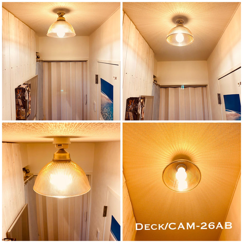 天井照明 Deck/CAM-26AB デック シーリングライト アンバー ガラス