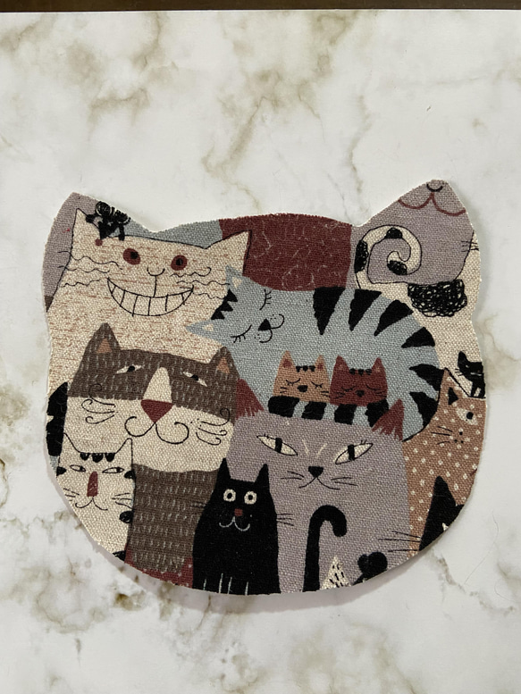 ねこカード・メッセージカード・ねこの布カード・ありがとう