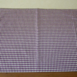 40×60 ランチョンマット 2枚セット 紫系・チェック　小学校 4枚目の画像