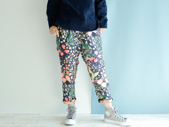 きまぐれコレクション　-クレイジーな織り模様のテーパードパンツ M/Lサイズ 9枚目の画像