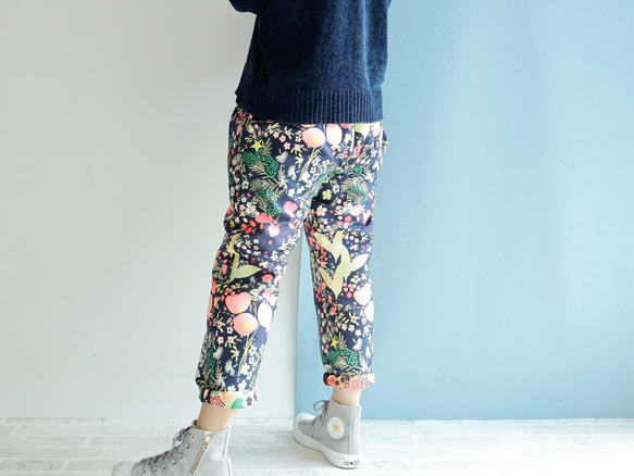 きまぐれコレクション　-クレイジーな織り模様のテーパードパンツ M/Lサイズ 10枚目の画像