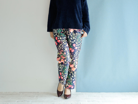 きまぐれコレクション　-クレイジーな織り模様のテーパードパンツ M/Lサイズ 3枚目の画像