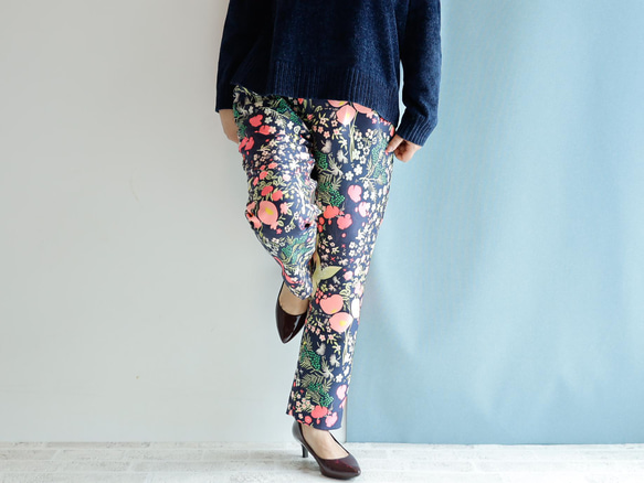 きまぐれコレクション　-クレイジーな織り模様のテーパードパンツ M/Lサイズ 6枚目の画像