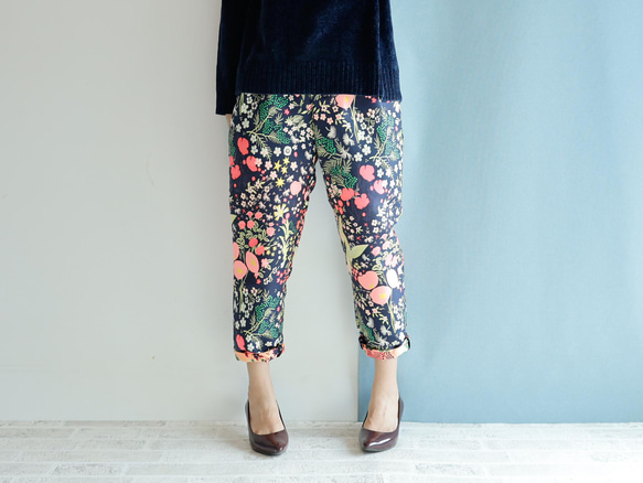 きまぐれコレクション　-クレイジーな織り模様のテーパードパンツ M/Lサイズ 7枚目の画像