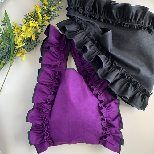 エコバック♡しっかり強度♡フリルバック♡サブバック♡ サブバッグ ◉フリフリフリルバッグ(カーキ色) サブバッグ・エコ