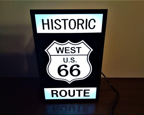 アメリカン ルート66 標識 アメ車 バイク サイン ミニチュア