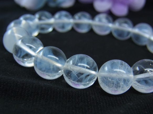虹入り エンジェルラダー クォーツ  ブレスレット 天然石 虹入り！ エンジェルラダークォーツ 10.5mm ブレスレット 1個