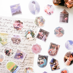 SALE! 絵画フレークシール forest lady [AZ411] シール・ステッカー