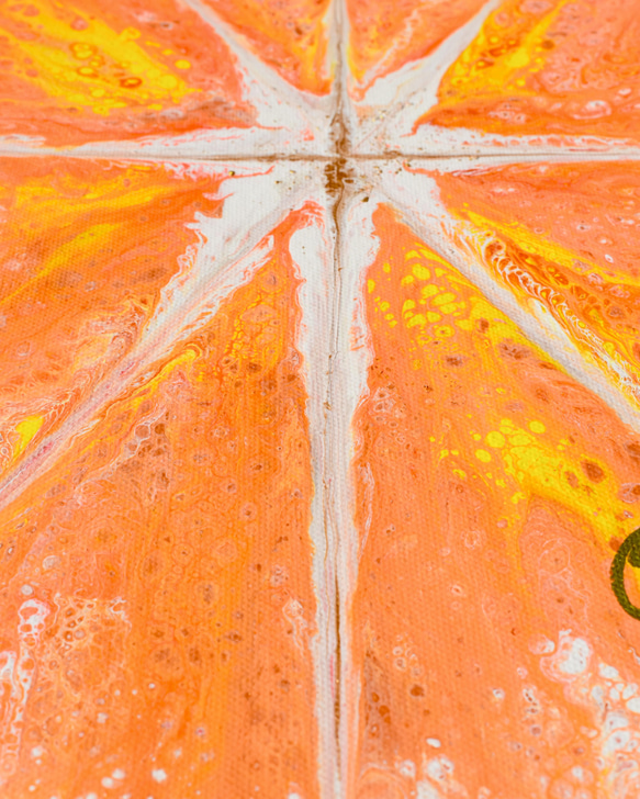 【 道を切り拓く 】New way エネルギーアート　インテリア　オレンジ　ゴールド　ホワイト 11枚目の画像