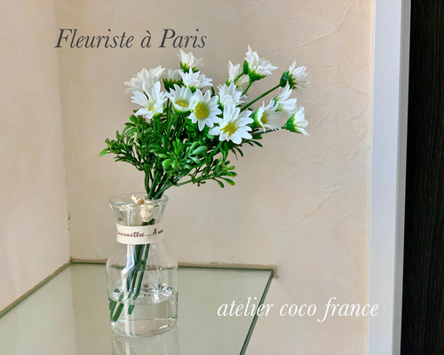 SALE】⭐︎Parisスタイルの花⭐︎白いノースポールのシンプルなブーケ