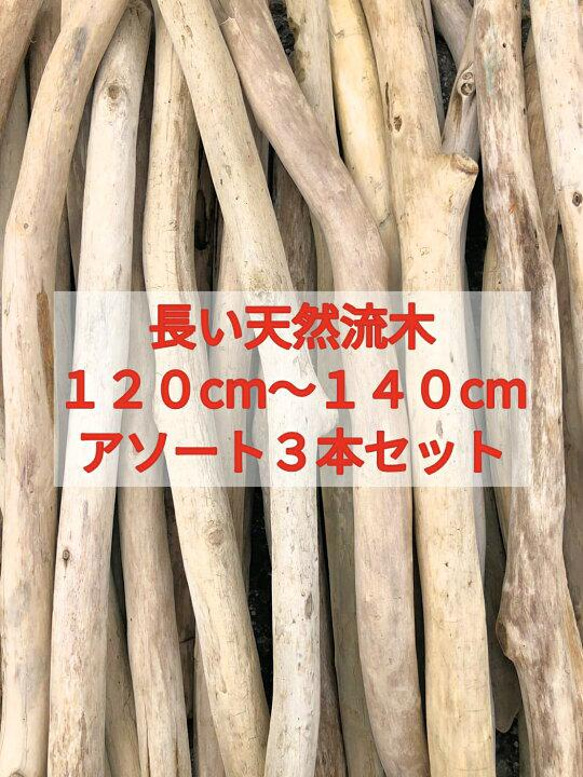 送料無料●（１２０cm〜１４０cm前後）南信州産 枝幹 長い流木 天然流木 格安アソート ３本セット 1枚目の画像