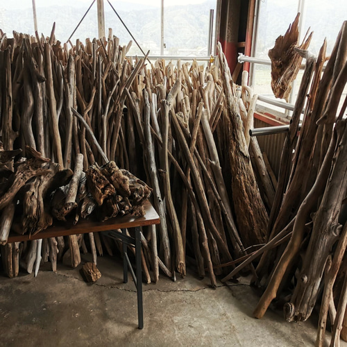 送料無料○（140cm〜160cm前後）南信州産 枝幹 長い流木