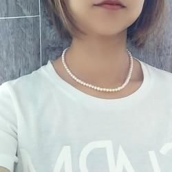 Fresh water pearl 5-6mm 14kgf Necklace 8枚目の画像