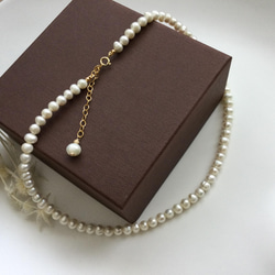 Fresh water pearl 5-6mm 14kgf Necklace 7枚目の画像