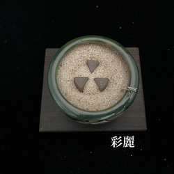 ミニチュア陶器　ミニ火鉢　赤織部　NO164 3枚目の画像