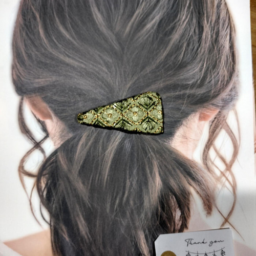 大人も似合うインド刺繍リボンのヘアピン ぱっちんピン 7 大人も似合うインド刺繍リボンのヘアピン ぱっちんピン 7