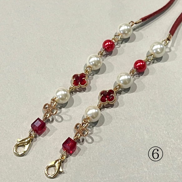 お花の綺麗めマスクチェーン 【メガネチェーン】 8枚目の画像