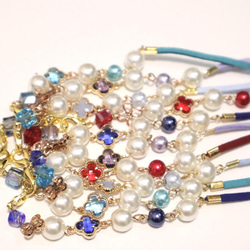 お花の綺麗めマスクチェーン 【メガネチェーン】 2枚目の画像