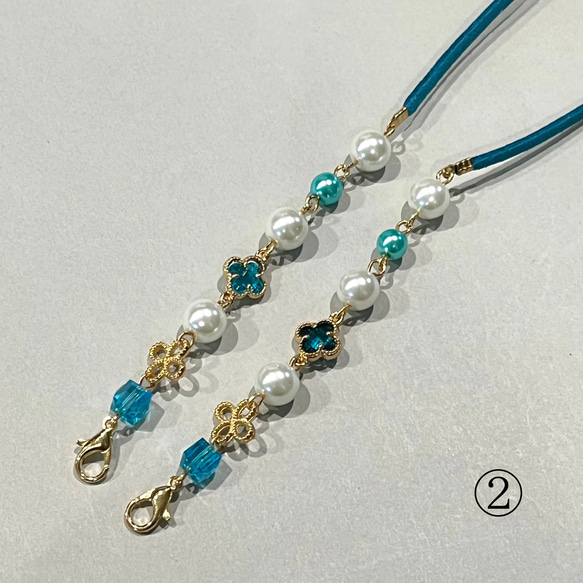 お花の綺麗めマスクチェーン 【メガネチェーン】 4枚目の画像