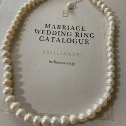 【40センチ】淡水バロックパール ホワイト 小粒 ネックレス チョーカー真珠　結婚式　冠婚葬祭 5枚目の画像