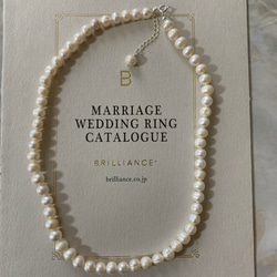 【40センチ】淡水バロックパール ホワイト 小粒 ネックレス チョーカー真珠　結婚式　冠婚葬祭 1枚目の画像