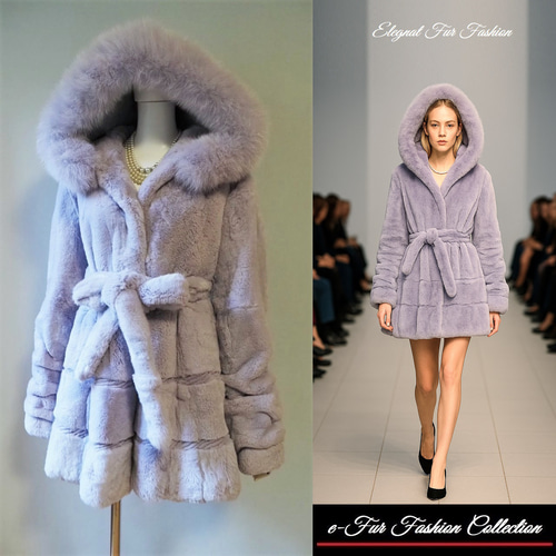 冬の街に映えるラベンダー☆柔らかな手触りに癒されます肉厚フォックス