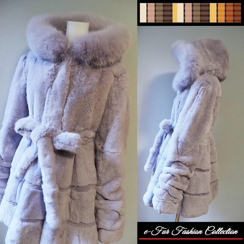 冬の街に映えるラベンダー☆柔らかな手触りに癒されます肉厚フォックス