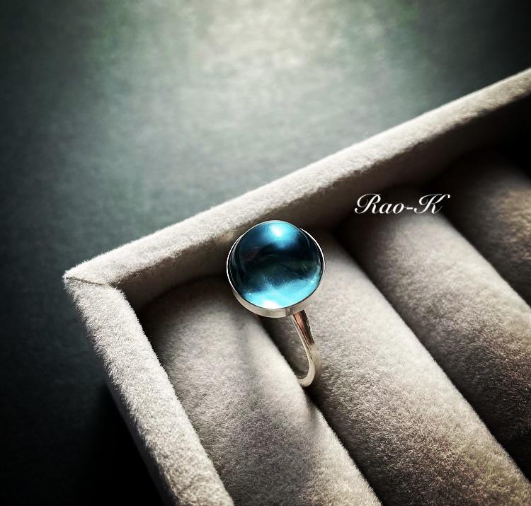 ✨silver925大人のシンプルリング〜ブルーフローライト